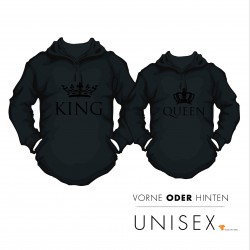 Black Partner Hoodie Set King. & Queen