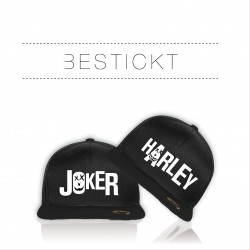 Bestickte Bicolor Snapback Set Joker & Harley 