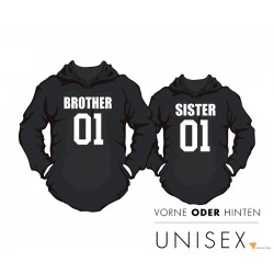 Partner Hoody Set "Brother and Sister" für Sie und Ihn
