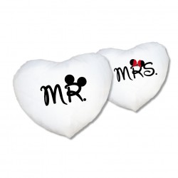 Herz Kissen Set Mr. & Mrs.