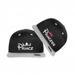 Bedruckte Bicolor Snapback Set Prince & Princess