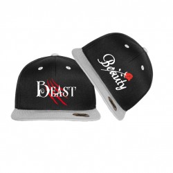 NEU! Bestickte Bicolor Snapback Set Beauty & Beast 