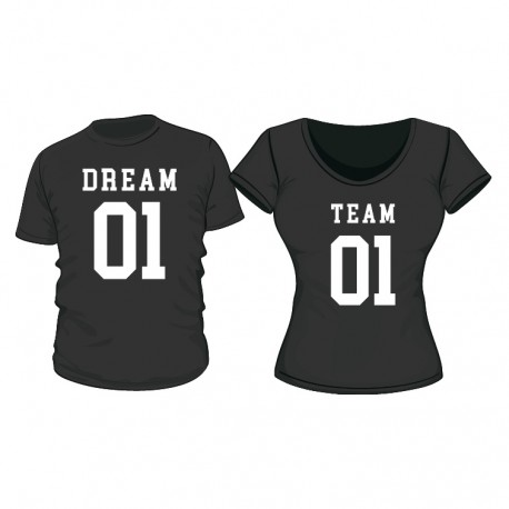 T-Shirt Set Dream Team mit Wunschdatum