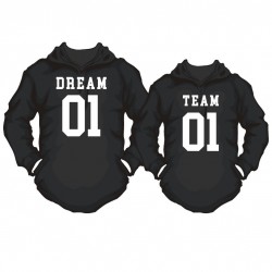 Partner Hoody Set Dream Team mit Wunschnummer