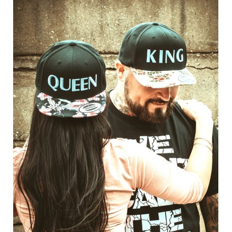 Floral Edition Snapback Set King Queen
