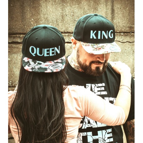 Snapback Set King & Queen.Set Mr. & Mrs. für Sie und Ihn Couple / Partne